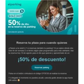 Reservas de Parkings -50% en ElParking