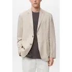 Traje slim fit de lino en crudo, azul marino o chocolate