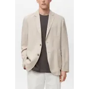 Traje slim fit de lino en crudo, azul marino o chocolate