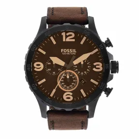 Reloj de Hombre Fossil con Hebilla de Piel Marrón