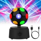 Bola giratoria de LED multicolor de 360 grados