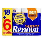 Papel Higiénico Renova - Paquete 18+6 Unidades