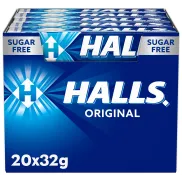 Caramelo sin azúcar Halls Eucalipto, 20 sticks de 32g