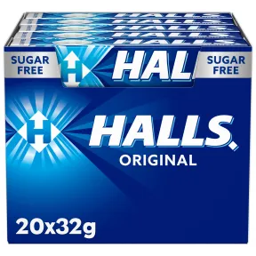 Caramelo sin azúcar Halls Eucalipto, 20 sticks de 32g