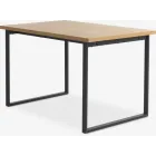 Mesa AABENRAA color roble cálido-negro 80x120 cm