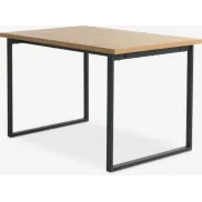 Mesa AABENRAA color roble cálido-negro 80x120 cm