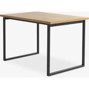 Mesa AABENRAA color roble cálido-negro 80x120 cm