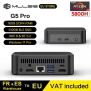 Mini PC MLLSE G5 Pro con Ryzen 7, 16 GB RAM, 512 GB SSD