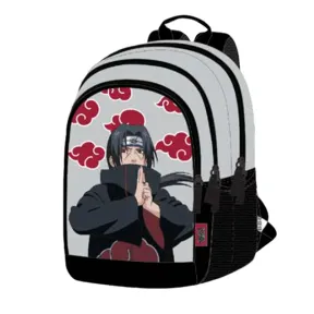 Mochila escolar doble compartimento Naruto Itachi multicolor