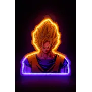 Neón Goku Dragon Ball Z, lámpara mural 30 cm