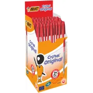 Bolígrafos BIC Cristal Rojo - Caja de 50 unidades, punta media