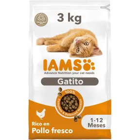 Alimento Seco para Gatitos Junior IAMS – Pollo 3 kg