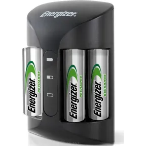 Cargador Pro Energizer 4 Pilas AA 2000 mAh con carga rápida
