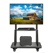 Soporte móvil para TV regulable en altura con ruedas