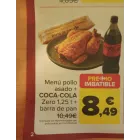 Oferta: Pollo asado, pan y Coca-Cola Zero por 8,49€