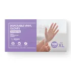 Guantes Desechables de Vinilo XL, 100 Pcs, Sin Polvo y Látex