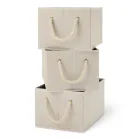 Cajas grandes de almacenamiento plegables con asas de cuerda