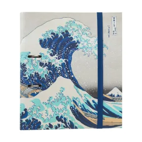 Archivador A4 Tapa Dura Hokusa Ola De Kanagawa, 2 Anillas