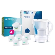 Jarra filtrante BRITA Marella 2,4L + 5 filtros MAXTRA PRO