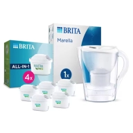 Jarra filtrante BRITA Marella 2,4L + 5 filtros MAXTRA PRO
