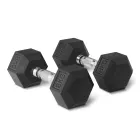 Juego de Mancuernas Hexagonales de 8 kg con Recubrimiento de Goma