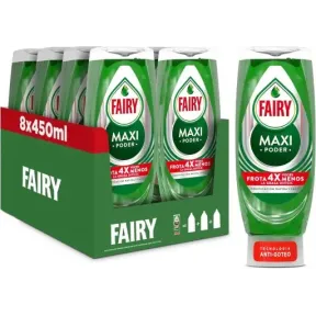 Fairy Maxi Poder 8x 450ml Lavavajillas Líquido