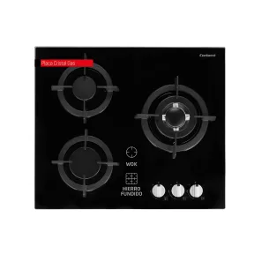Placa de vidrio para gas butano Corberó | 3 quemadores