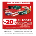 Descuento del 20% en cervezas en tiendas Carrefour