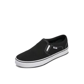 Zapatillas Asher Vans hombre en lona negro y blanco