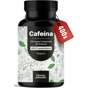 400 Comprimidos de Cafeína Vegana - 200 mg Sin Gluten