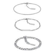 Set de 3 Pulseras de Acero Inoxidable Calvin Klein