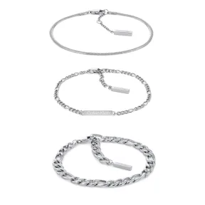Set de 3 Pulseras de Acero Inoxidable Calvin Klein