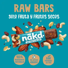 Barritas Nakd de Frutos Secos y Caramelo Salado - 18 Unidades