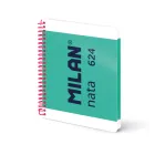 Cuaderno espiral A5 Verde MILAN Nata, 80 hojas rayadas