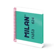 Cuaderno espiral A5 Verde MILAN Nata, 80 hojas rayadas
