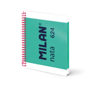 Cuaderno espiral A5 Verde MILAN Nata, 80 hojas rayadas