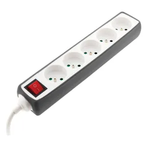 Regleta de 5 Enchufes Zenitech