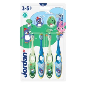 Cepillo infantil 3-5 años | Pack 4 unidades, suave y ergonómico