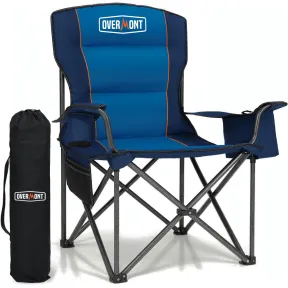 Silla Plegable de Camping OVERMONT Ideal para Aventura