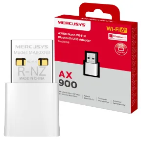 Adaptador WiFi USB MA60XNB Mercusys, AX900, 600 Mbps, Bluetooth 5.3