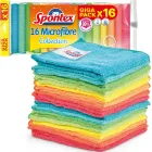 Paños de microfibra Spontex para cocina y polvo - 16 unidades