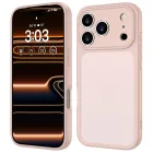 Funda rosa mate para iPhone 17 Pro, protección de cámara completa