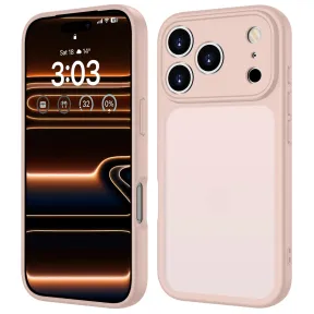 Funda rosa mate para iPhone 17 Pro, protección de cámara completa