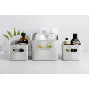Cajas Organizadoras Tatay | Plástico Reciclado | Set de 3 Blancas
