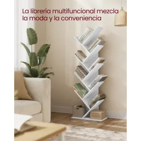 Estantería en Forma de Árbol VASAGLE, 9 Niveles, Blanco