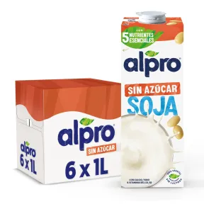 Bebida de Soja sin Azúcar Alpro - Pack de 6 x 1L