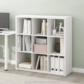 Estantería Reversible Furinno de 9 Cubos con Marco Grueso