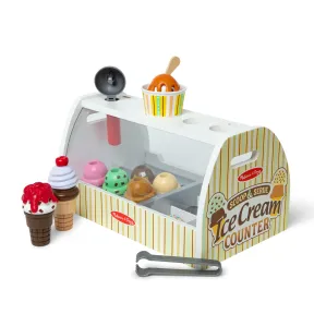 Puesto de Helados de Madera Melissa & Doug, 28 Piezas