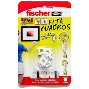Ganchos Reutilizables Fischer para Fijar Cuadros, hasta 8 Kg