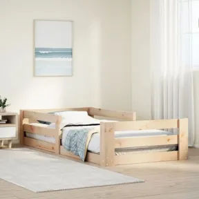 Cama de madera maciza de pino 75x190 cm sin colchón vidaXL